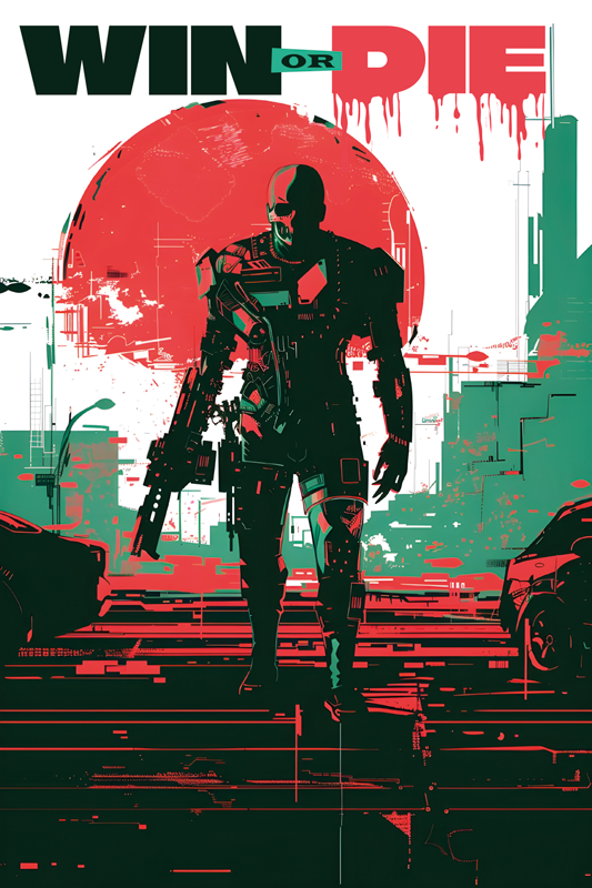 Poster videogioco cyber-androide - TenStickers