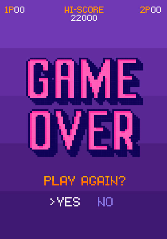 Poster videogioco game over - TenStickers