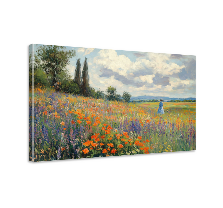 Quadro paesaggio campo primaverile - TenStickers