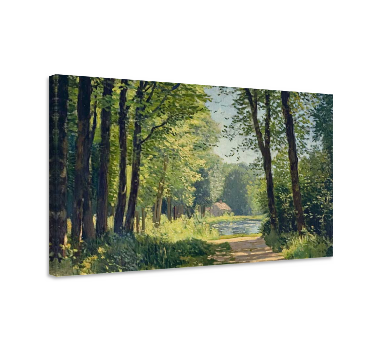 Quadro paesaggio foresta verde - TenStickers