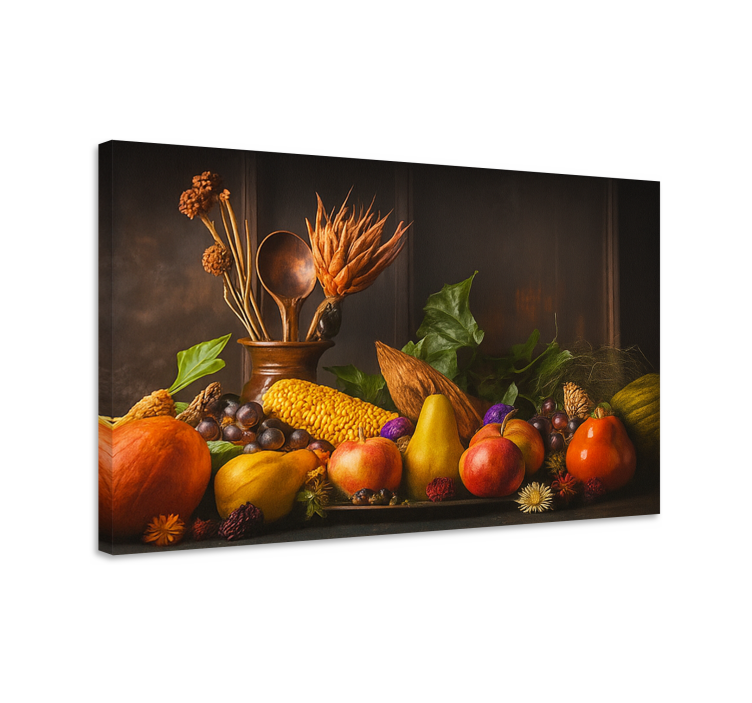 Quadro cucina verdure e frutta rustiche - TenStickers