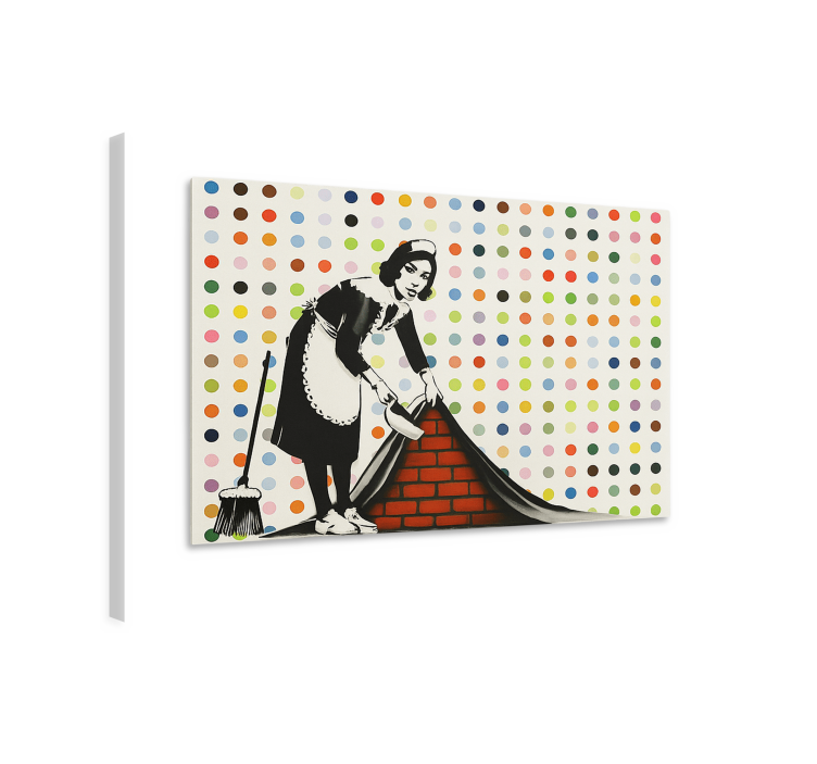 Dipinto arte colorato spazzare sotto il tappeto - TenStickers