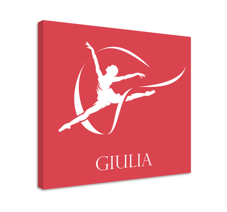 Quadro ballerina silhouette elegante di danza - TenStickers