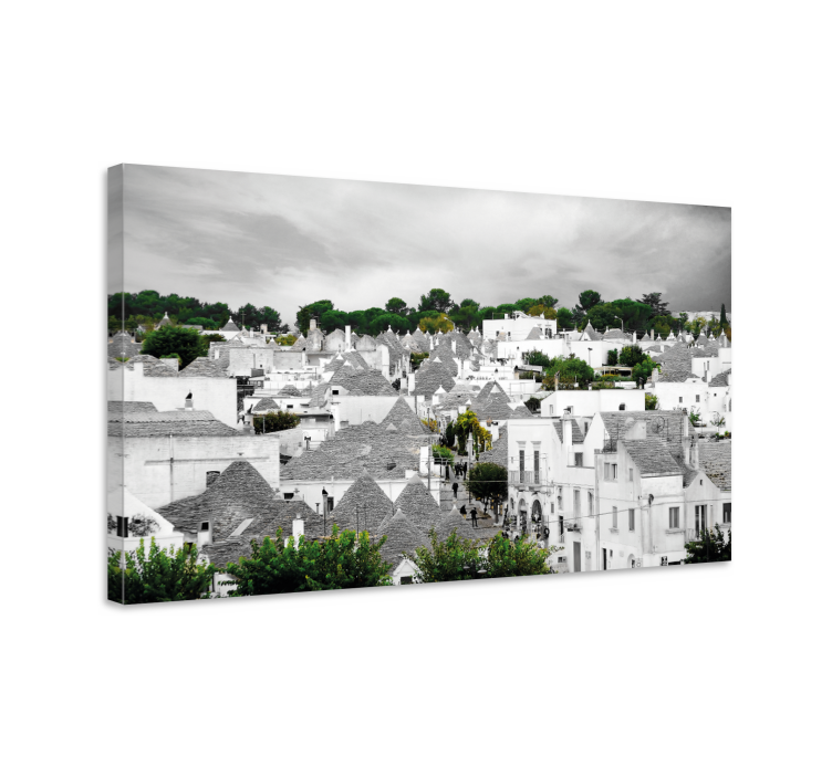 Quadro città e paesi Alberobello trulli - TenStickers
