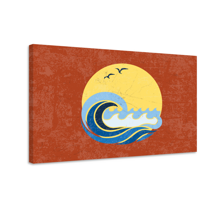Quadro con marinaio Sole, spiaggia e onda - TenStickers