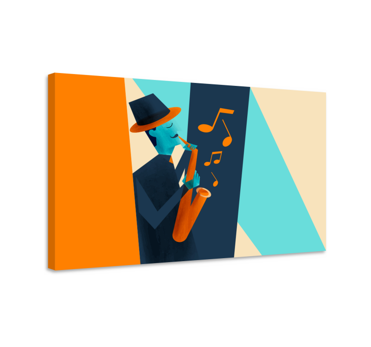 Quadro musicale sassofonista jazz - TenStickers