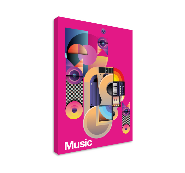 Quadro musicale sintetizzatore astratto - TenStickers