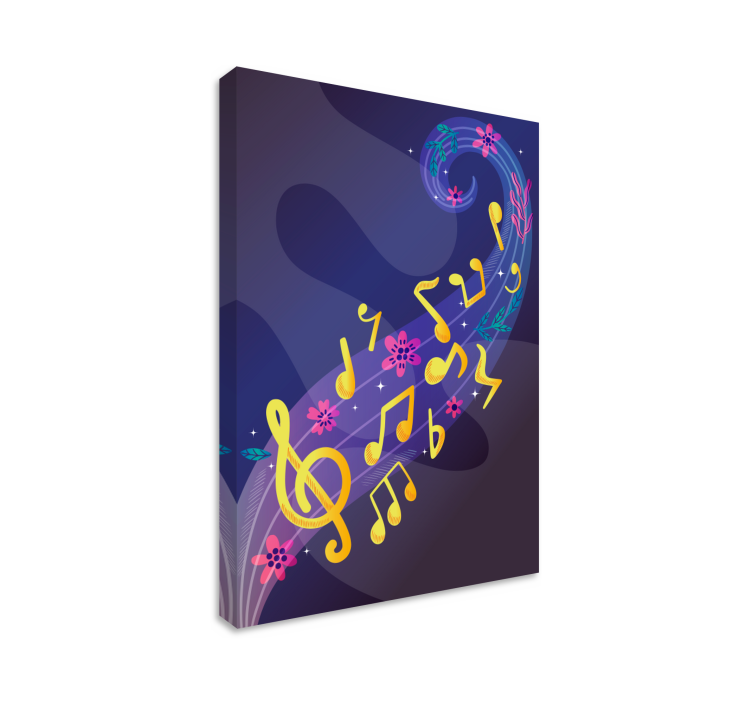 Quadro musicale fiorire melodico - TenStickers