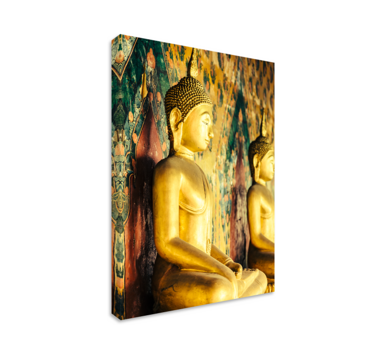 Dipinto buddha figure di buddha dorate - TenStickers