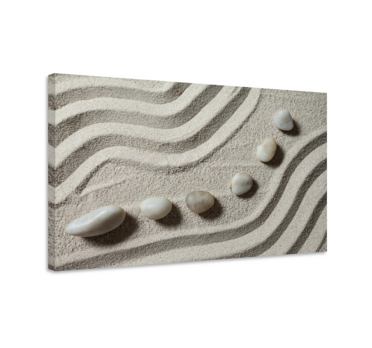 Quadro zen con sabbia e sassi - TenStickers