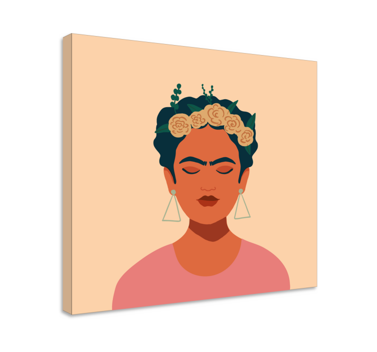Quadri persona e personaggi ritratto ispirato a frida - TenStickers