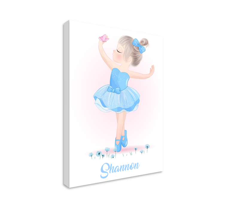 Quadro per bambini ragazza danzante con farfalla - TenStickers