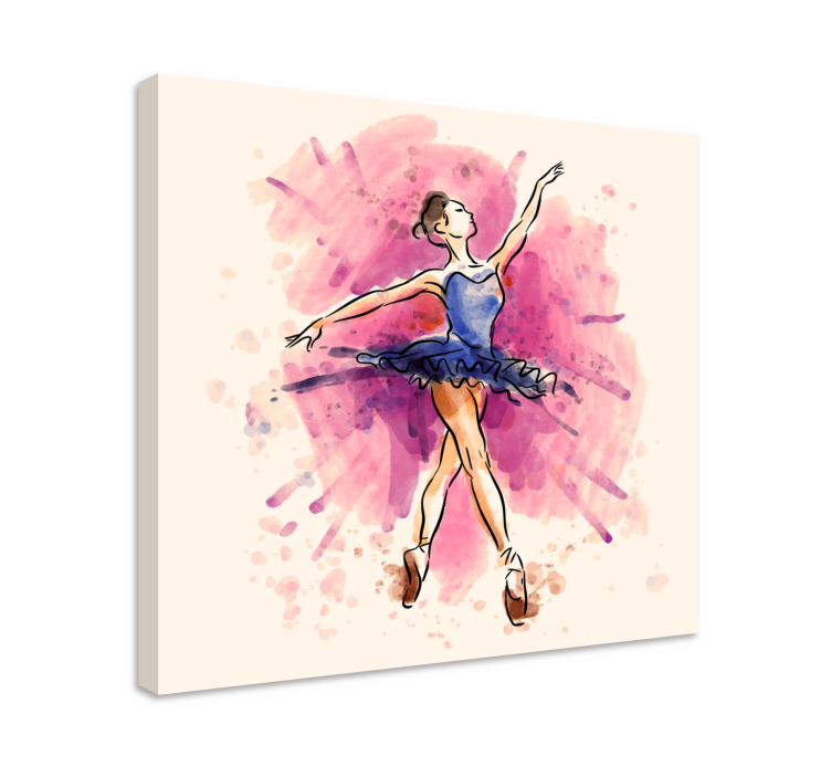 Quadro ballerina performance di balletto elegante - TenStickers