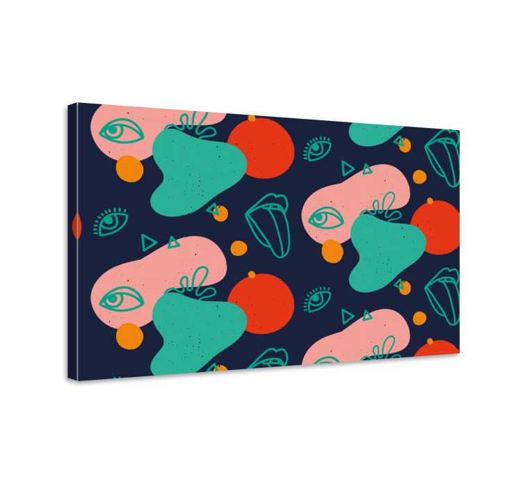 Quadro astratto composizione di volti astratti - TenStickers