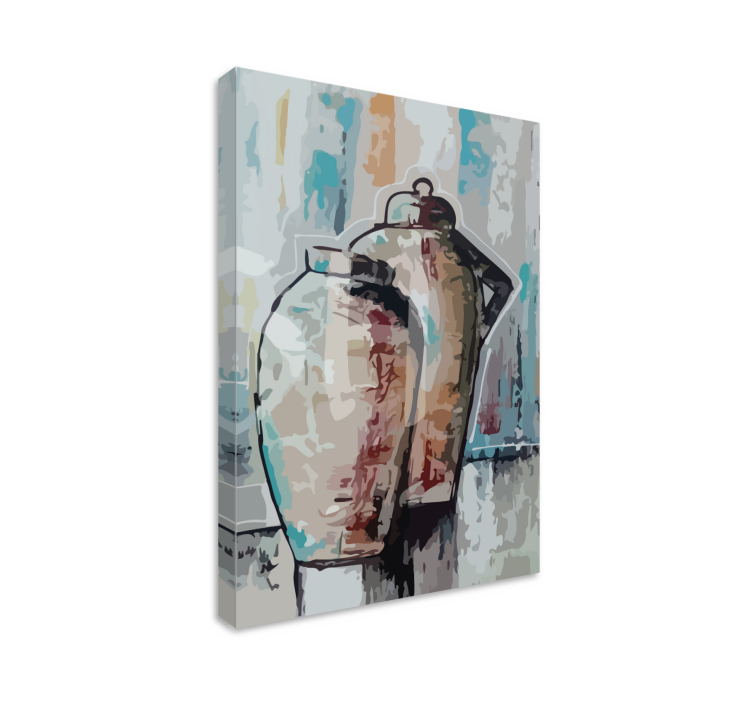 Quadro design ornamentale vasi in argilla vintage - TenStickers