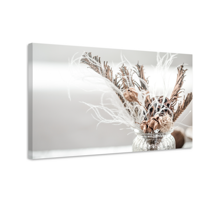 Dipinto fiori e piante composizione floreale essiccata - TenStickers