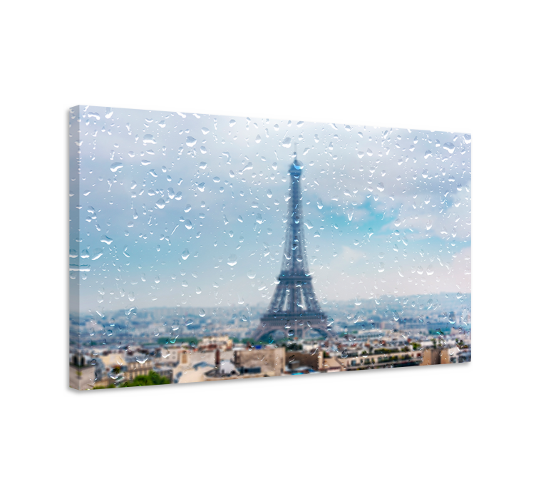 Quadro città e paesi schema torre eiffel - TenStickers