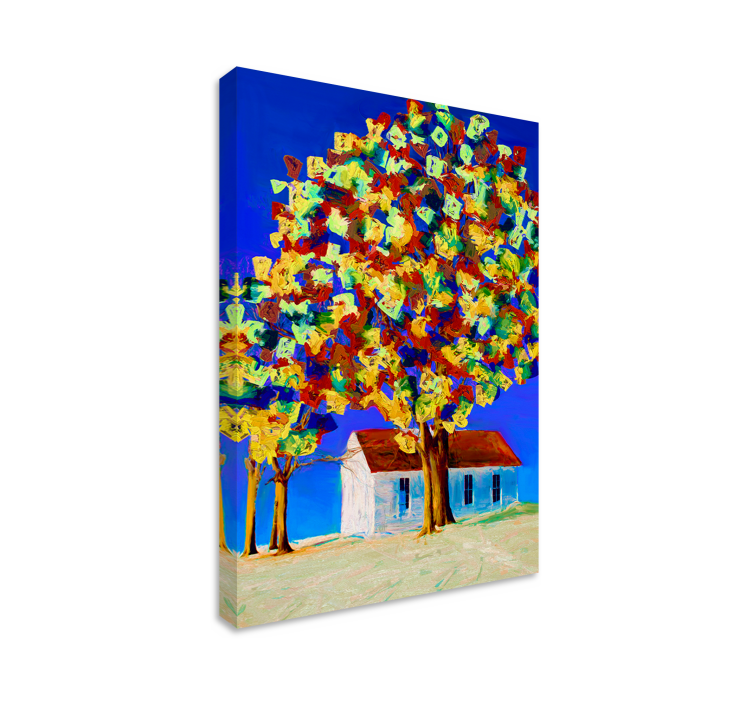 Quadro paesaggio chioma degli alberi colorata - TenStickers