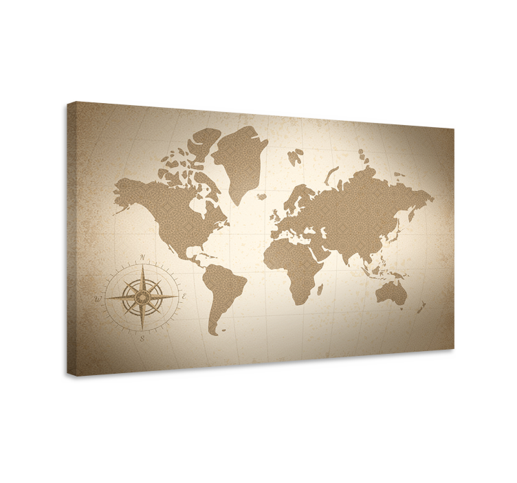Quadro mappamondo mappa del mondo vintage - TenStickers