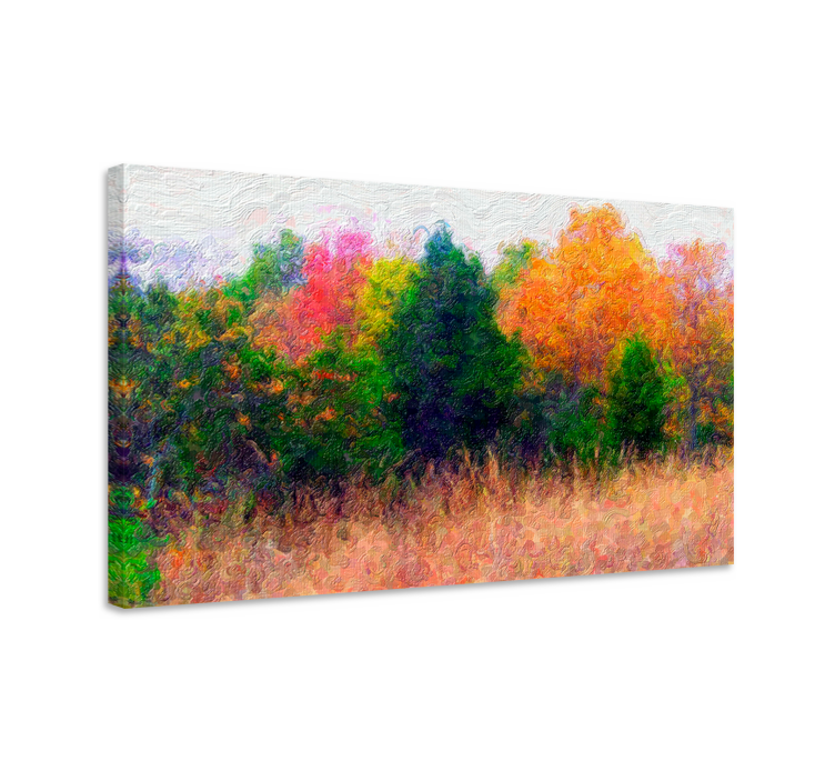 Quadro paesaggio scenari d'autunno vibranti - TenStickers