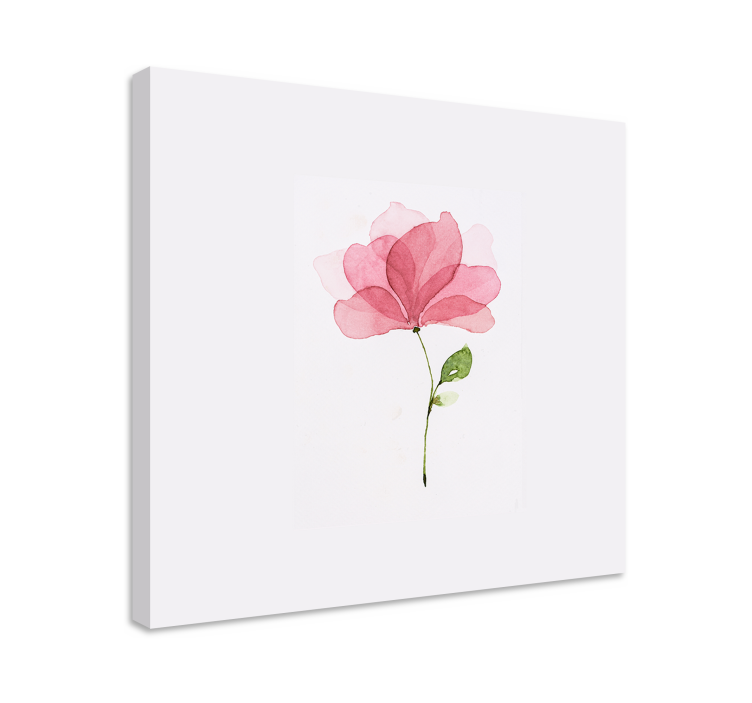 Dipinto fiori e piante fioritura rosa delicata - TenStickers