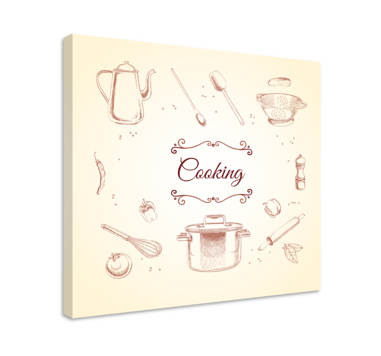 Quadro con utensili da cucina - TenStickers