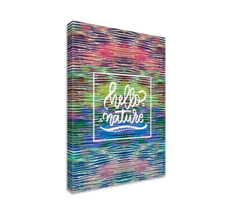 Quadro con frase ciao natura - TenStickers
