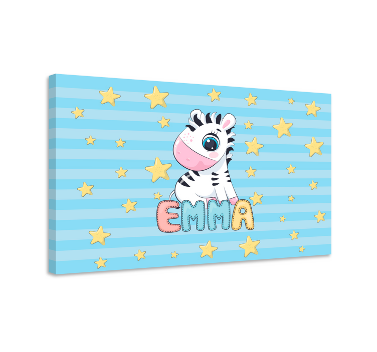 Quadro con cervo figura zebra adorabile - TenStickers