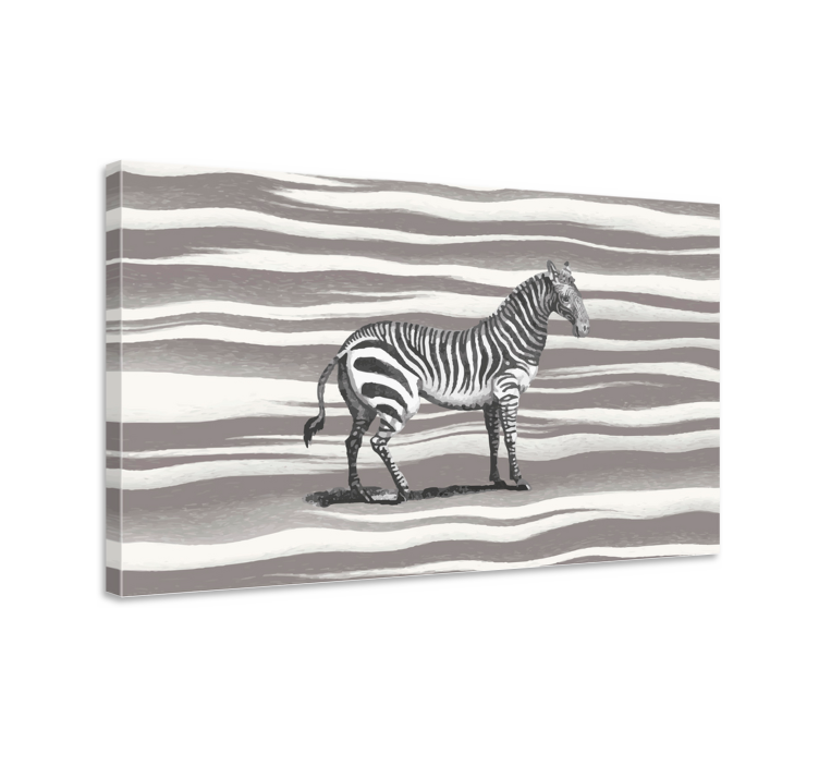 Quadro con animali e insetti design a strisce zebra - TenStickers