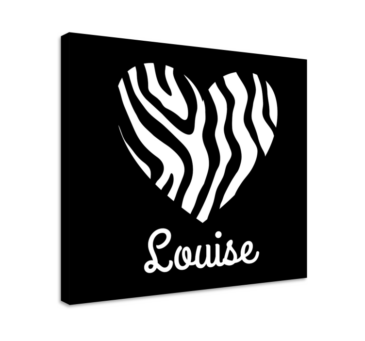 Quadro con frase cuore con nome - TenStickers