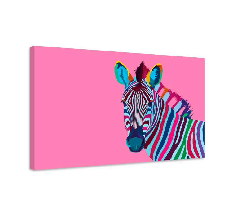 Quadro con animali e insetti immagine di zebra vivace - TenStickers