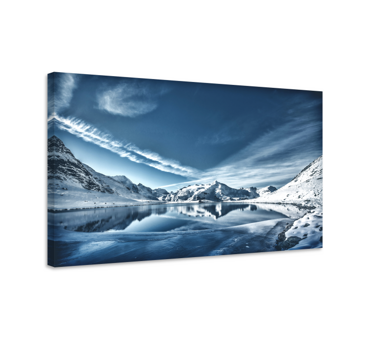 Quadro paesaggio riflesso di montagna - TenStickers
