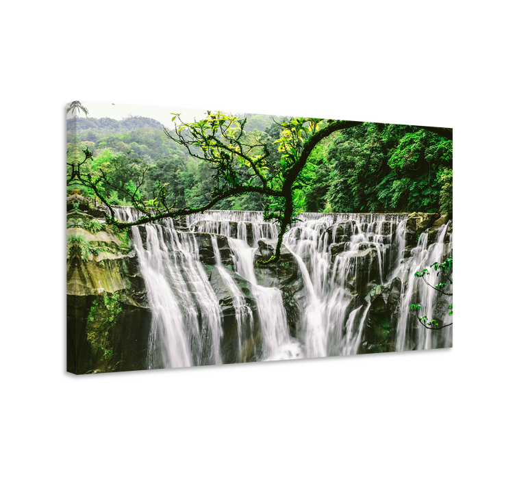 Quadro paesaggio maestosa scena di cascata - TenStickers