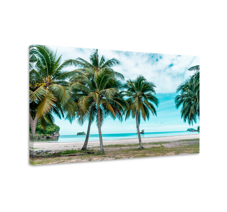 Quadro paesaggio scena di palme tropicali - TenStickers