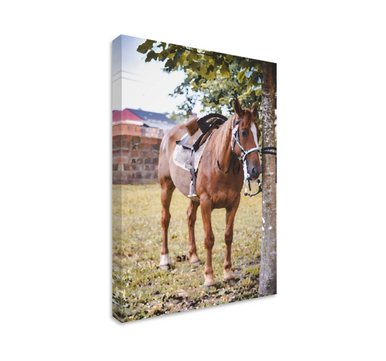 Quadro con cavallo elegante marrone - TenStickers