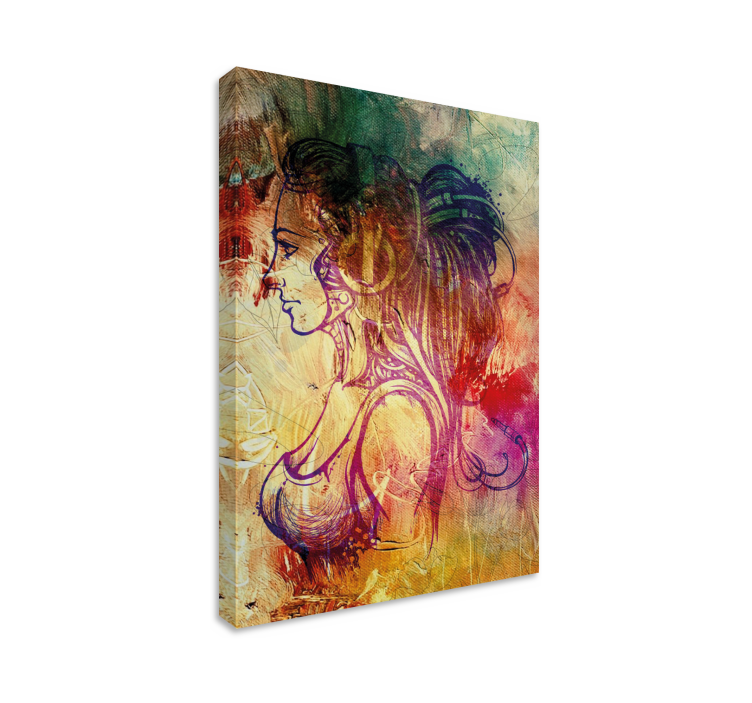 Quadri persona e personaggi silhouette profilo elegante - TenStickers