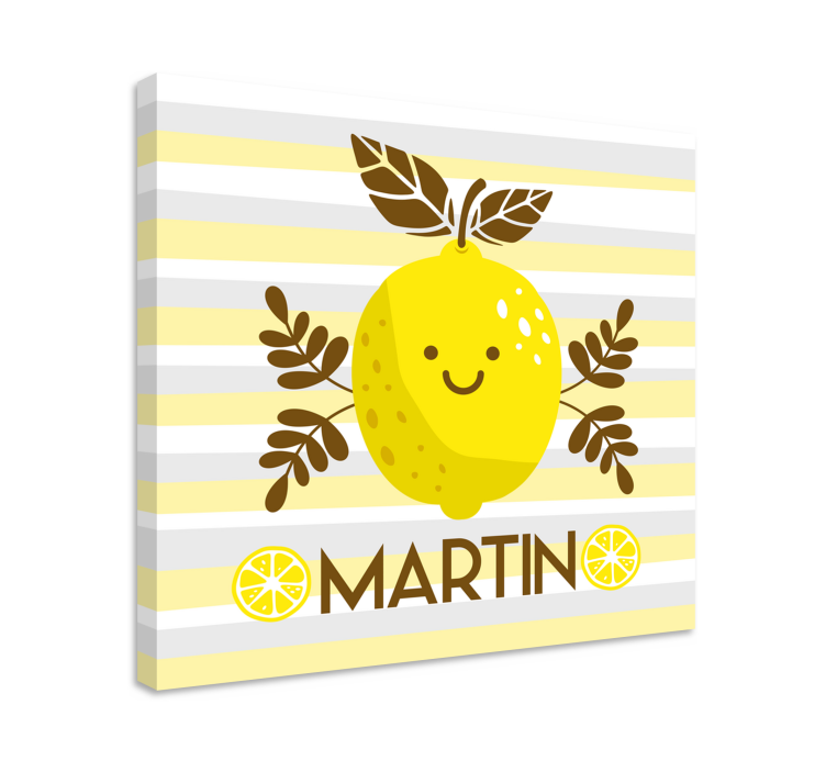 Dipinto frutta e natura morta limone sorridente - TenStickers