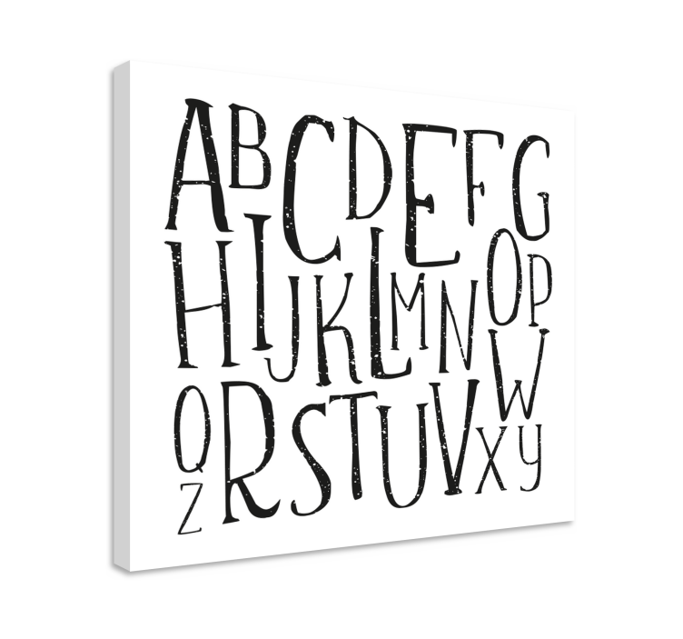 Dipinto con alfabeto e lettere in stile decorativo - TenStickers