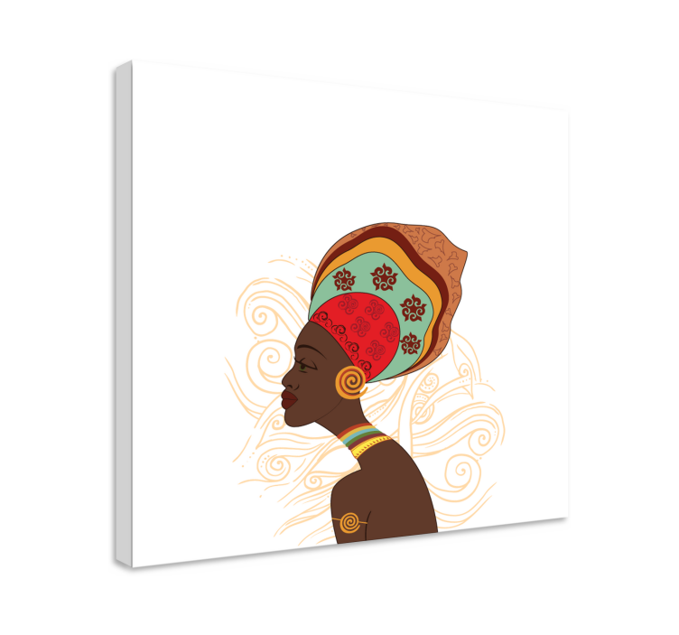 Quadri persona e personaggi silhouette africana elegante - TenStickers