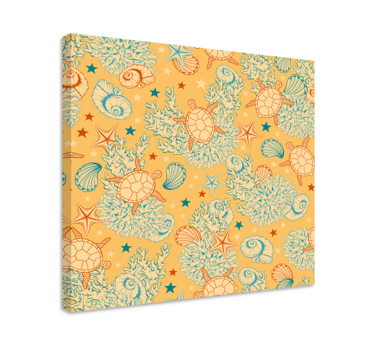 Dipinto marinaio motivo tartaruga marina - TenStickers