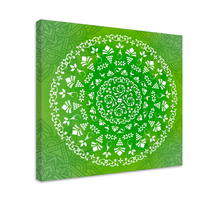 Dipinto zen mandala botanico dettagliato - TenStickers