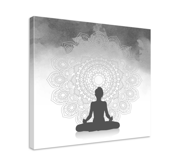 Quadro con struttura mandala e sagoma yoga - TenStickers