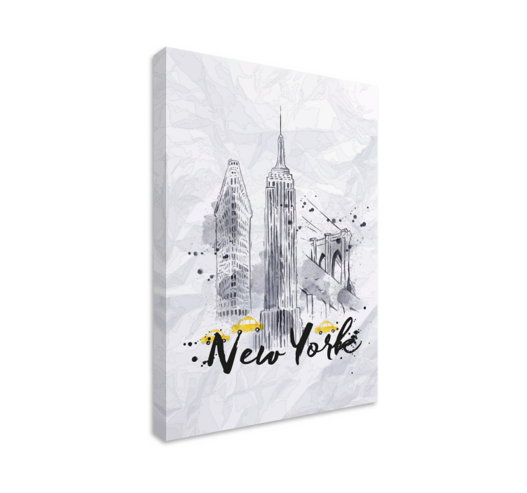 Quadro città e paesi illustrazione skyline di new york - TenStickers
