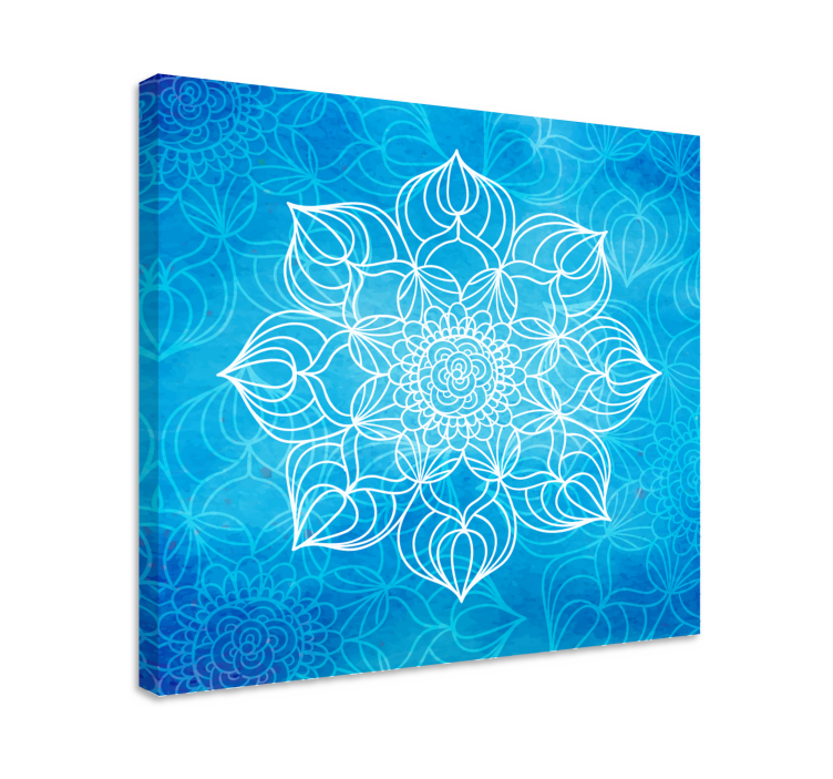 Quadro mandala Schizzi di vernice blu - TenStickers