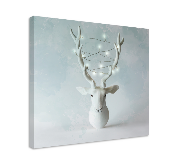 Quadro con cervo esposizione di corna - TenStickers