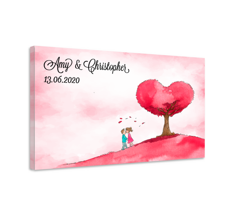 Quadro rustico albero del cuore amore - TenStickers