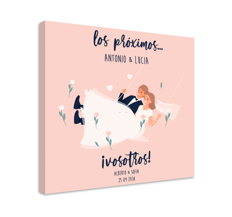 Quadro con frase annuncio di matrimonio romantico - TenStickers