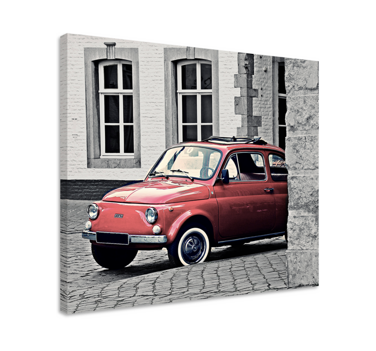 Quadro vintage auto rossa classica - TenStickers