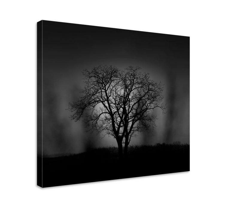 Quadro con alberi silhouette di albero - TenStickers