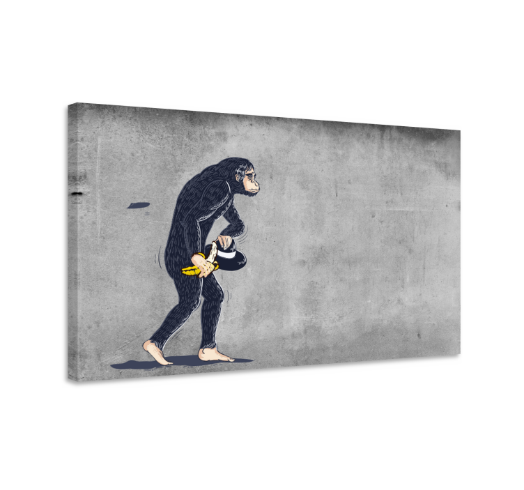 Quadro con animali e insetti scimmia giocosa con banane - TenStickers